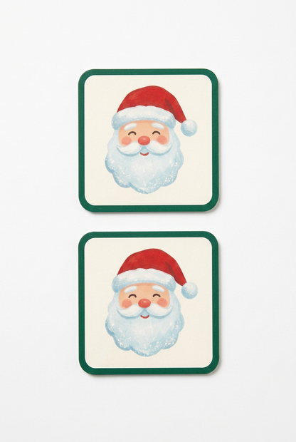 Merry Match Christmas Picture Pairing Cards — A Festive Tabletop Game Concept with Cheerful Santa Illustrations & Emerald Star-Pattern Backs