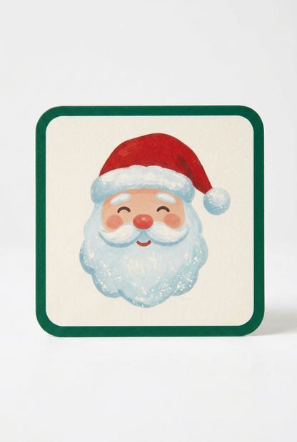 Merry Match Christmas Picture Pairing Cards — A Festive Tabletop Game Concept with Cheerful Santa Illustrations & Emerald Star-Pattern Backs